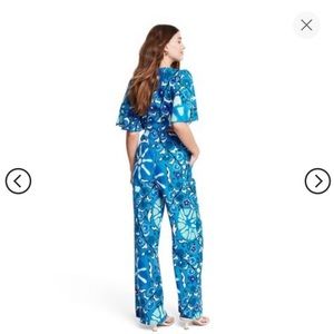 NWT Women's Zinnia Floral Print Bell Sleeve Cut Out Jumpsuit - RHODE x Target